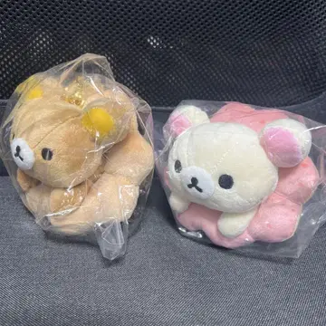 리락쿠마 x 미스터 도넛 매달리는 봉제 인형 2세트