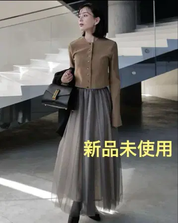 [ 미사용 새상품 ] anuans 시어 볼륨 샤샤 스커트 S 사이즈