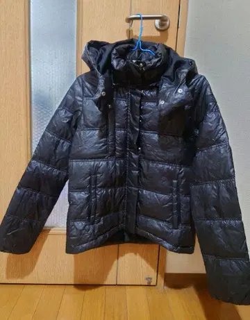 PUMA 후드 부착 블랙 다운 자켓 S 후드 탈부착 가능