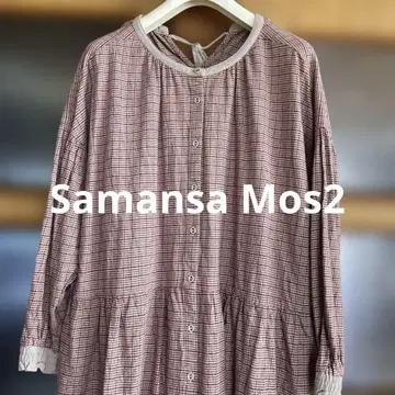 Samansa Mos2 사만사 모스모스 빅 실루엣 체크 원피스