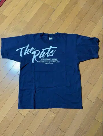 rats SCRIPT BIG LOGO TEE L 사이즈 네이비