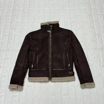 Asclo 무스탕 자켓 브라운