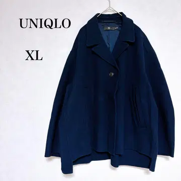 +J 유니클로 더블 페이스 셔츠 자켓 네이비 XL LL UNIQLO