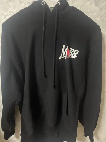 mobb 블랙 후드 부착 후드티