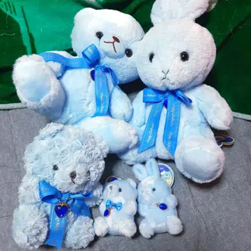 Happybirthday bare rabbit 9월 스카이블루 봉제 인형