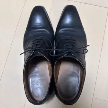 스코치 그레인 블랙 가죽 드레스 신발 스틸레토