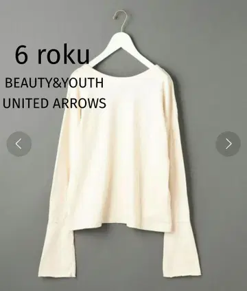 6 roku 유나이티드 애로우즈 플레어 슬리브 오픈 넥 풀오버