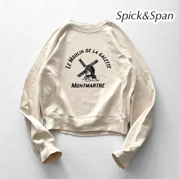 Spick&Span 플로키 프린트 짚업 쭈리 맨투맨 트레이닝복