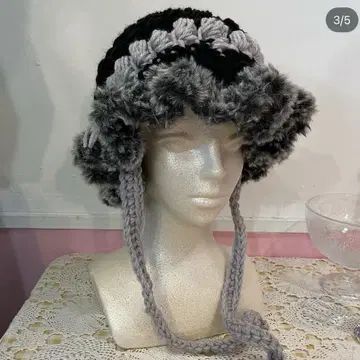 charo 비니 모자 니트 모자 baby frill hat