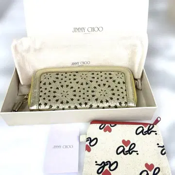 + [ 컨디션 최상 ] JIMMY CHOO 장지갑 골드
