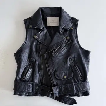 black sheep leather biker vest