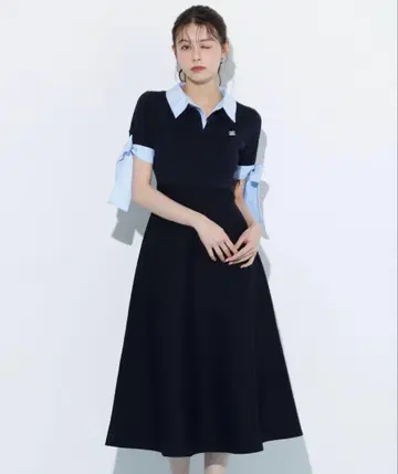 더블 카라 니트 원피스 질스튜어트