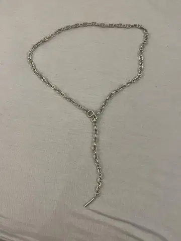 실버 롱 체인 목걸이