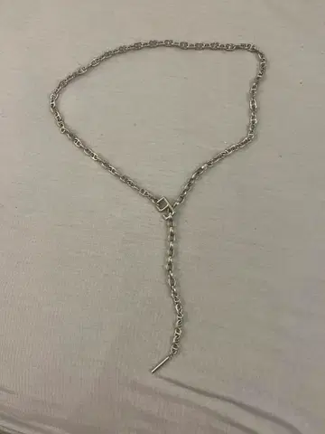 실버 롱 체인 목걸이