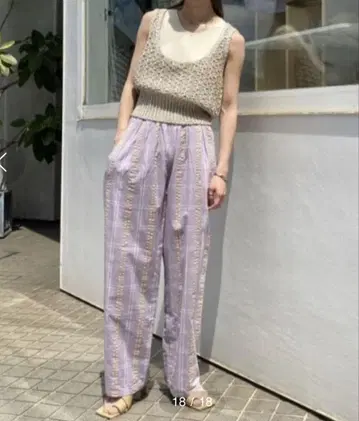 TODAYFUL 체크 개더 팬츠