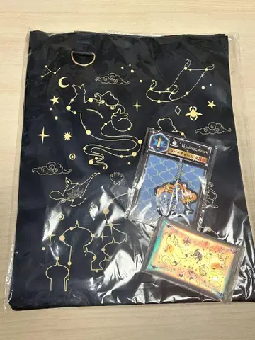 디즈니 제일복권 알라딘 토트백 멀티 케이스 러버 참 세트