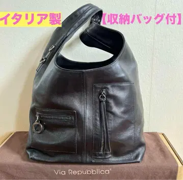 Via Repubblica bag 가죽 lether 백 블랙 블랙
