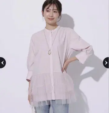 [ Apuweiser-riche ] 셔츠 튤 튜닉