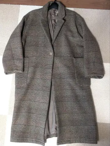 items URBAN RESEARCH 체크 무늬 오버 사이즈 롱 코트