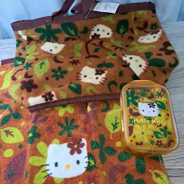 레어 브라 꽃 키티 리버서블 백 & 파우치 & 타월 세트 2000