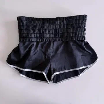 navy high waist track short pants