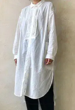 [ nest Robe ] 코튼 린넨 브로드 플리츠 부잠 튜닉