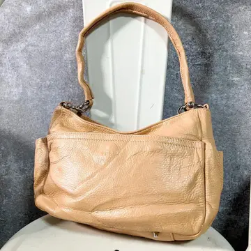 FURLA ANA 원 숄더백 베이지 천연 가죽 가죽 미니백