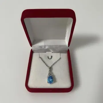 새상품급 블루 토파즈 목걸이 실버 925