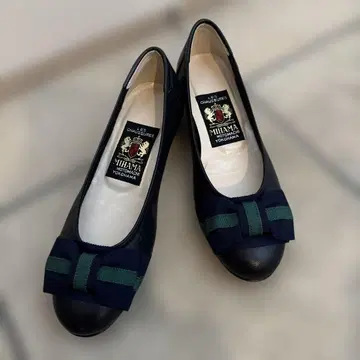 [ 새상품 ] MIHAMA 네이비 리본 슈즈
