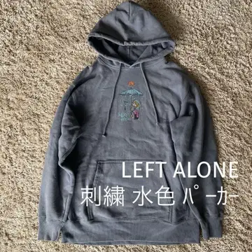 LEFT ALONE 레프트 얼론 후드티 맨투맨 자수 스카이블루 XL