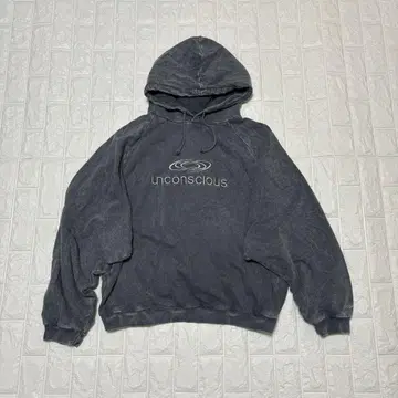unconscious 후드 부착 후드티 그레이