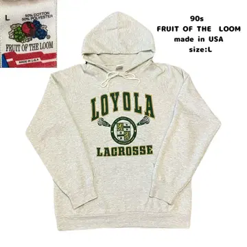 90s 미국제 FRUIT OF THE LOOM 칼리지 후드티