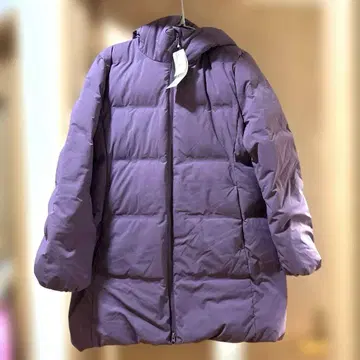 UNIQLO 심리스 다운 숏 코트 퍼플