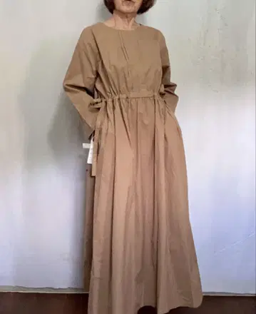 면 소재 가을 긴팔 롱 원피스 새상품