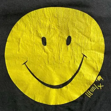 80s 90s 스마일 T셔츠 블랙 블랙 USA XL