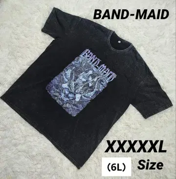 BAND MAID 라이브 T셔츠 빈티지풍 블랙 XXXXXL