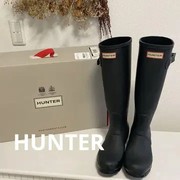HUNTER 네이비 장화