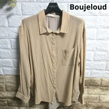 Boujeloud 베이지 긴팔 셔츠 미사용 이소재