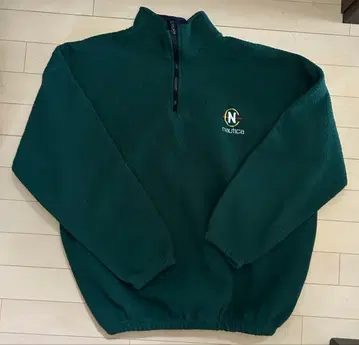 Nautica 다크 그린 하프 지퍼 트레이닝복