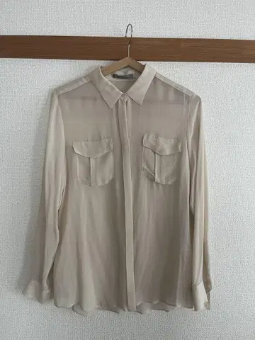theory luxe 실크 시어 긴팔 셔츠