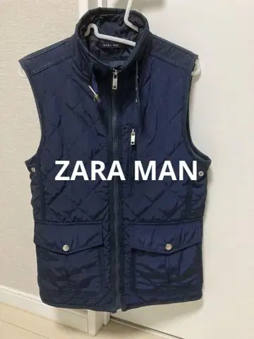 ZARA MAN 네이비 퀼팅 베스트