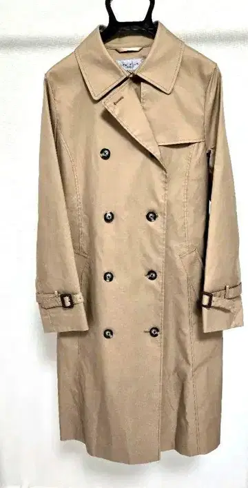 베이지 더블 브레스트 트렌치코트 여성용 AOKI LES MUES