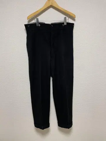 30s EURO VINTAGE 바늘땀 신치 벨트 단색 블랙 팬츠