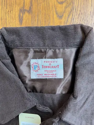 새상품 미사용 복각 PENNEY'S TOWNCRAFT 코듀로이 셔츠