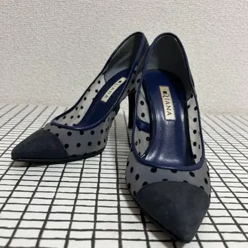 DIANA 네이비 도트 펌프스 23.5cm