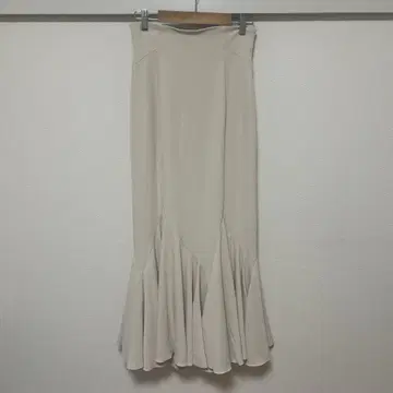 코코딜 피쉬테일 롱 스커트 화이트