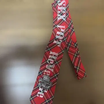 SEX POT ReVeNGe 빨간색 체크 넥타이 펑크