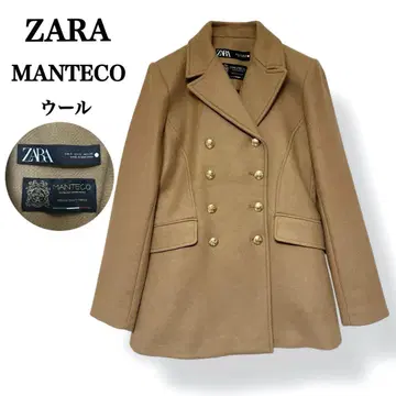 [미사용급] ZARA 자라 마테코 금 버튼 울 코트 피코트