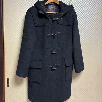 GLOVERALL 블랙 더플 코트