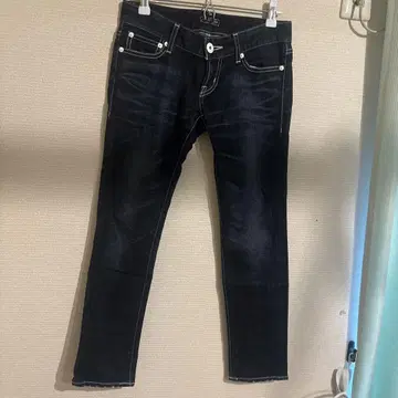 MOUSSY VINTAGE 데님 팬츠 25인치 화이트 스티치